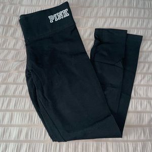 NWOT PINK Black Leggings